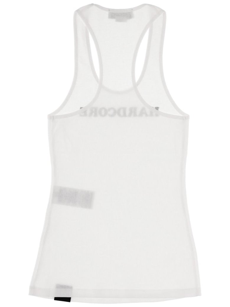 white cotton elastane top by Selfnex