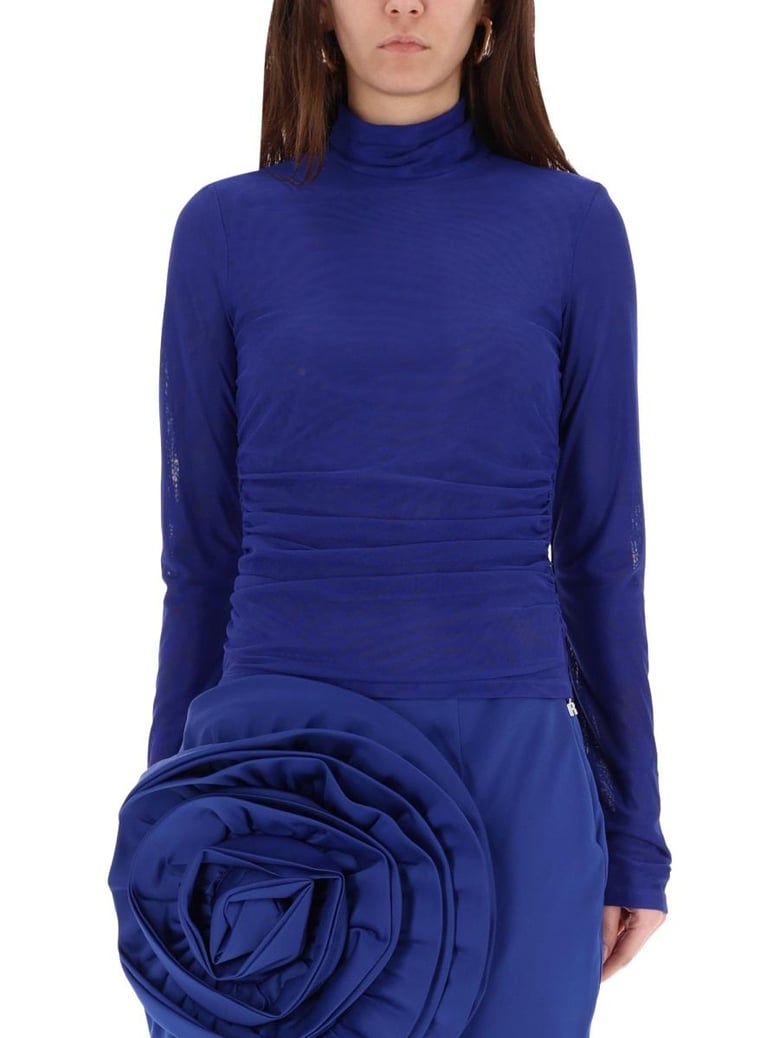 blue recycled polyester top by Selfnex