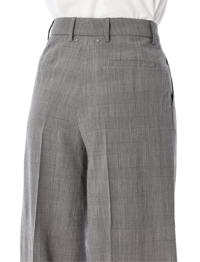 golden goose grey prince-of-wales oversize trousers by Selfnex