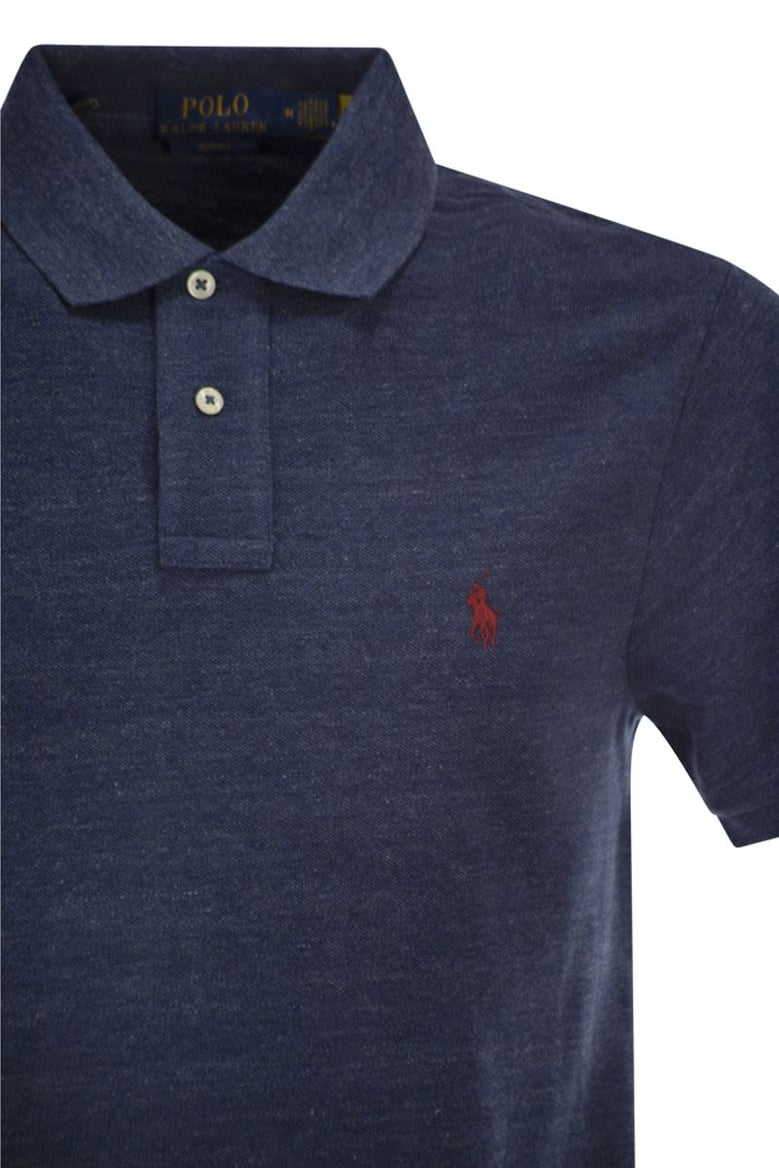 slim-fit pique polo shirt by Selfnex