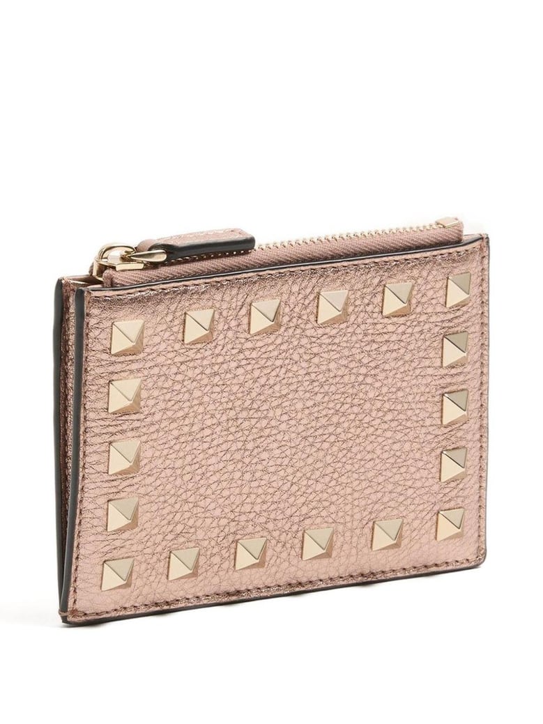 rockstud leather coin purse by Selfnex