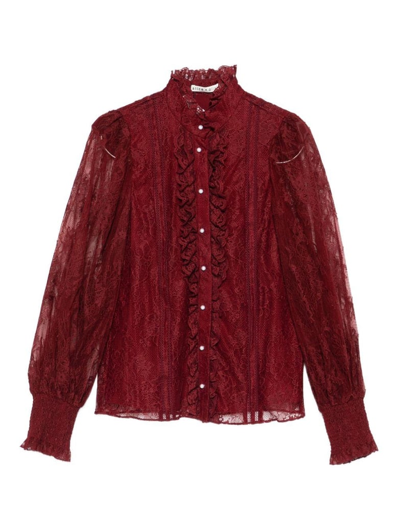 bordeaux nylon shirt by Selfnex
