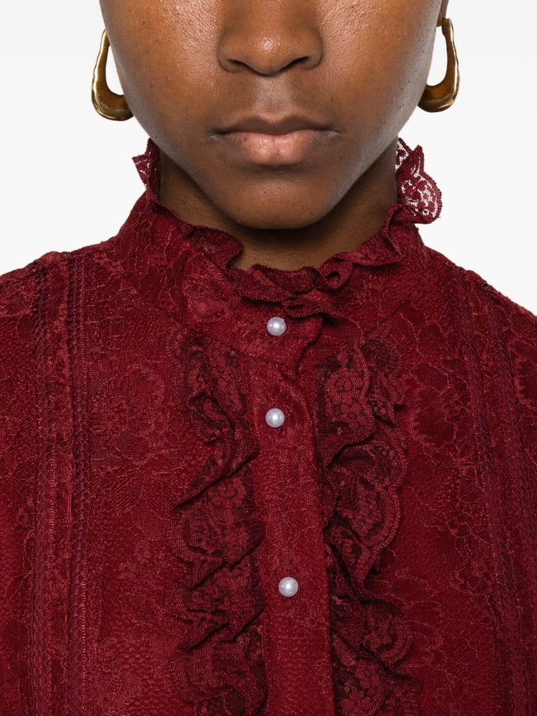 bordeaux nylon shirt by Selfnex