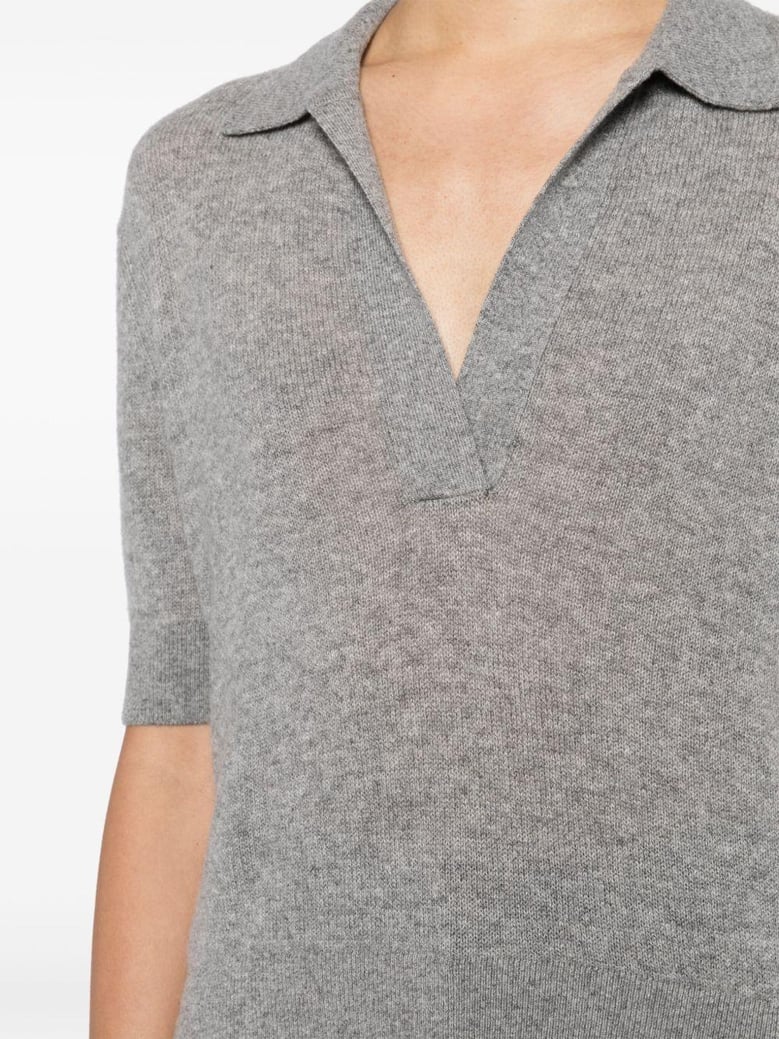 shrunken cashmere polo shirt by Selfnex