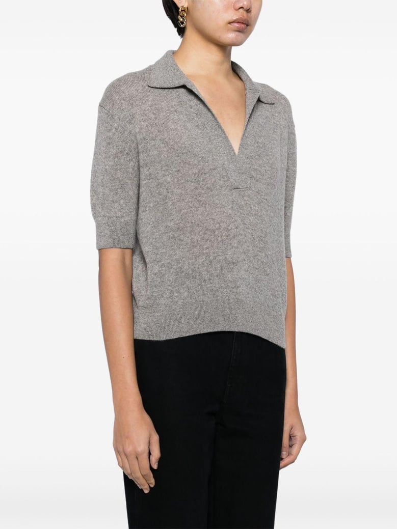 shrunken cashmere polo shirt by Selfnex
