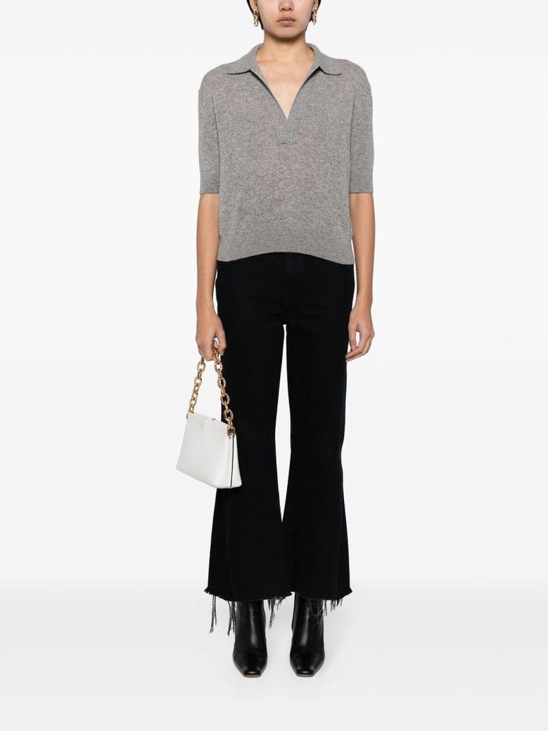 shrunken cashmere polo shirt by Selfnex