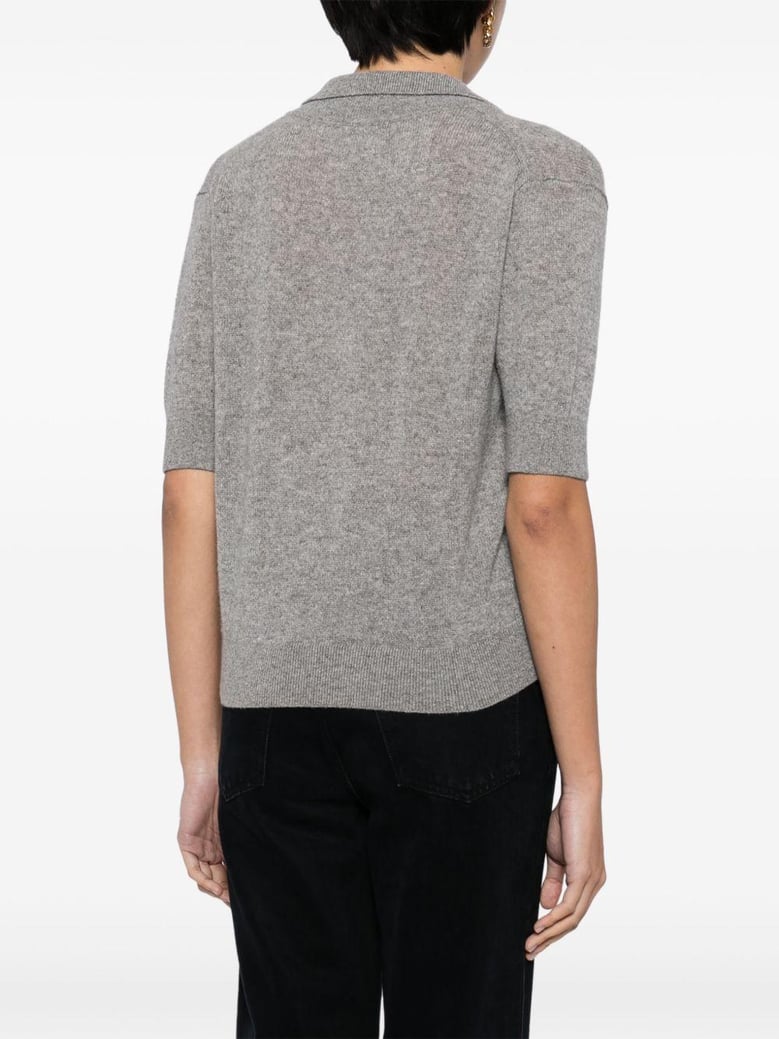 shrunken cashmere polo shirt by Selfnex