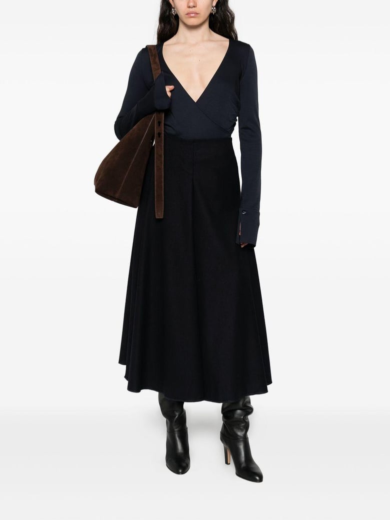 cotton midi skirt by Selfnex