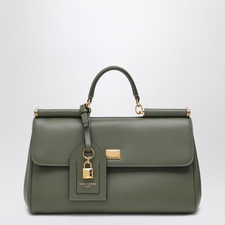 my sicily handbag in military green leather by Selfnex