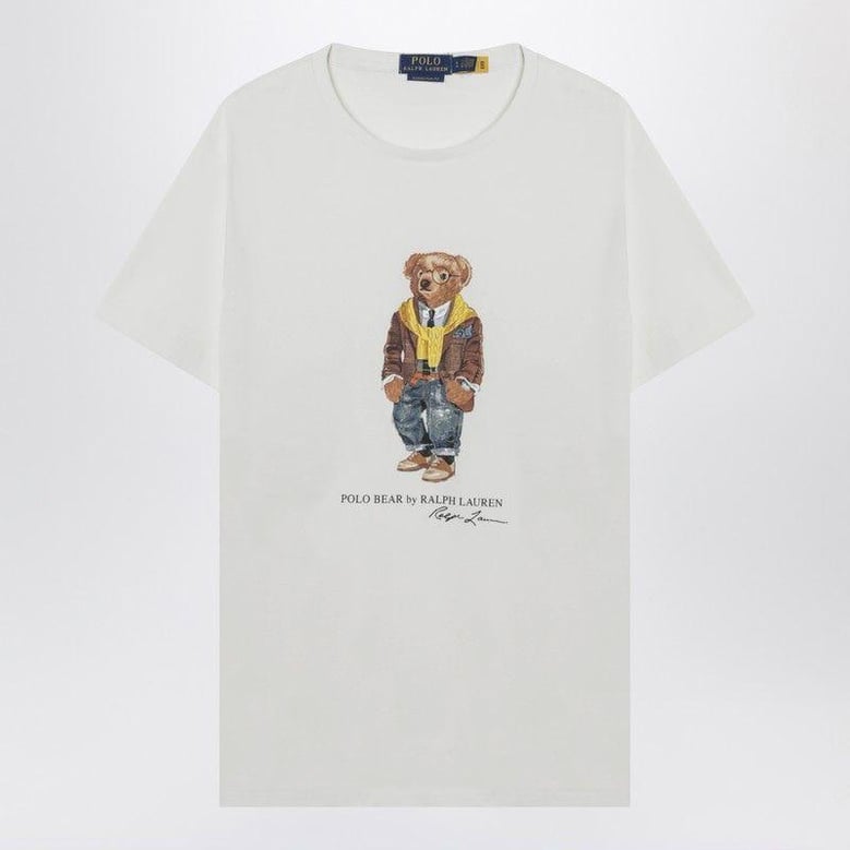 white polo bear tshirt custom slimfit by Selfnex