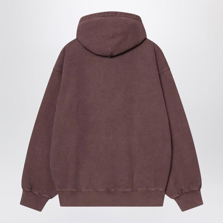 vista palisander/garment dyed hooded sweatshirt by Selfnex
