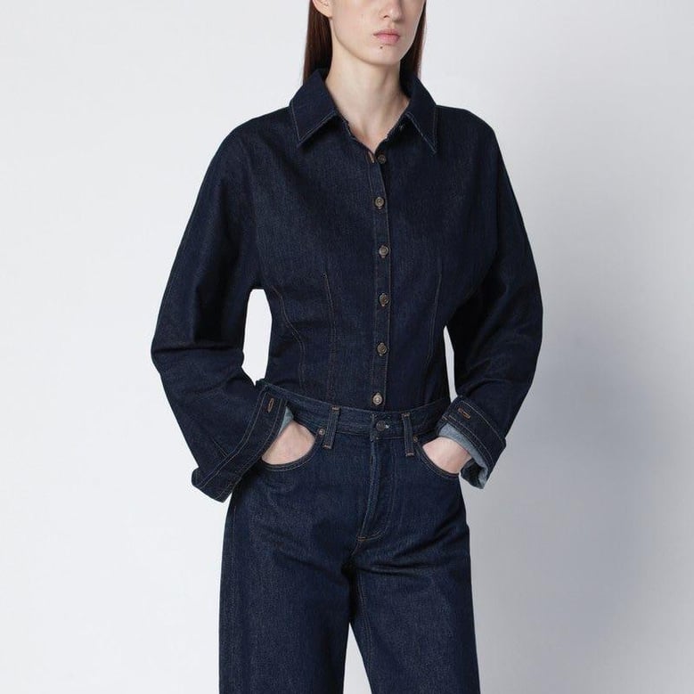 dark indigo denim shirt by Selfnex