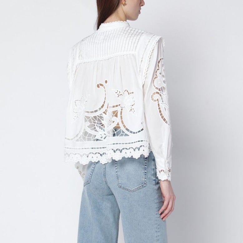 richelieu white cotton blouse by Selfnex