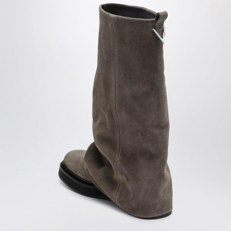 robin taupe suede combat boots by Selfnex