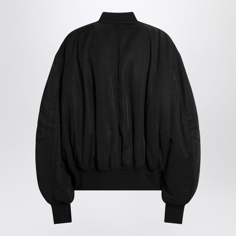 black zip bomber jacket by Selfnex