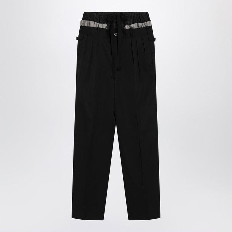 black wool pants by Selfnex