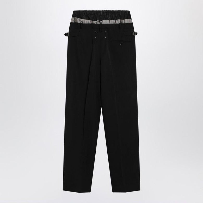 black wool pants by Selfnex