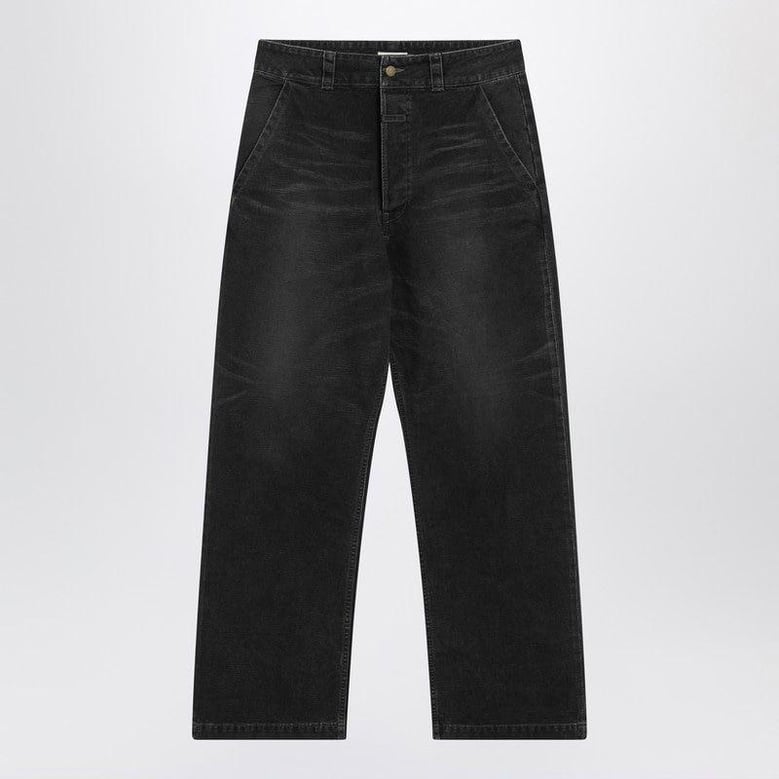 black washedeffect jeans by Selfnex