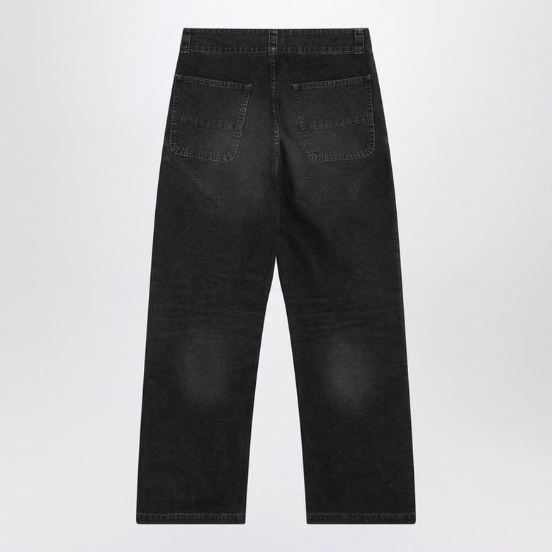 black washedeffect jeans by Selfnex