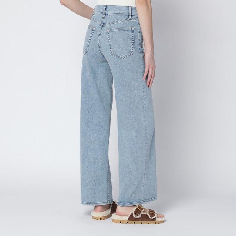 le slim palazzo jeans in tribute light blue by Selfnex
