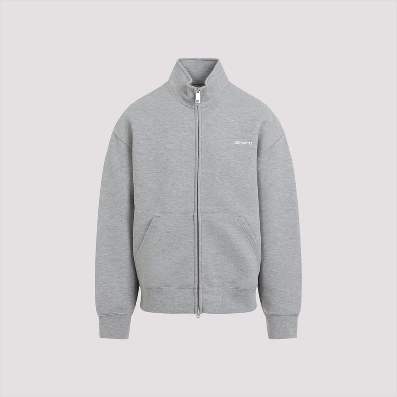grey alda zip sweat cotton jacket by Selfnex