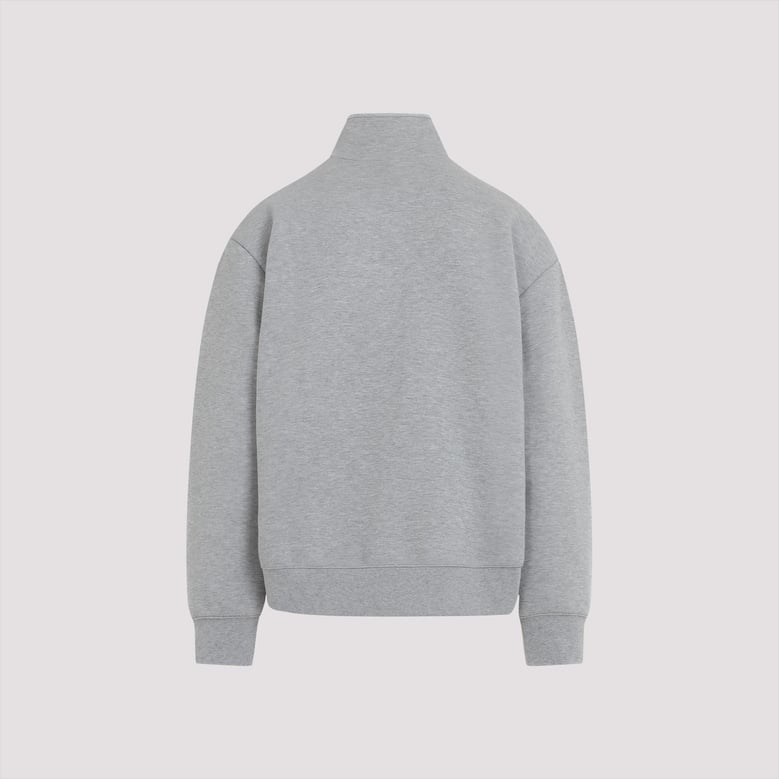 grey alda zip sweat cotton jacket by Selfnex