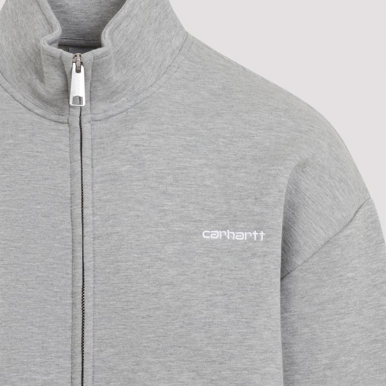 grey alda zip sweat cotton jacket by Selfnex