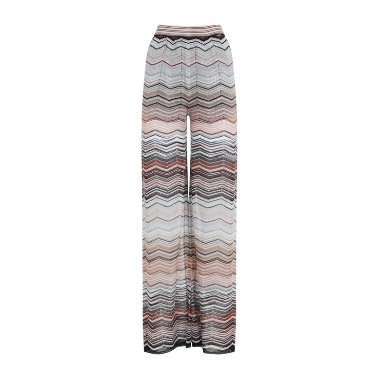 red and beige viscose pants by Selfnex