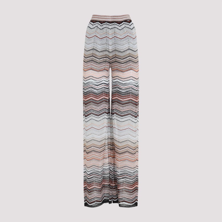 red and beige viscose pants by Selfnex