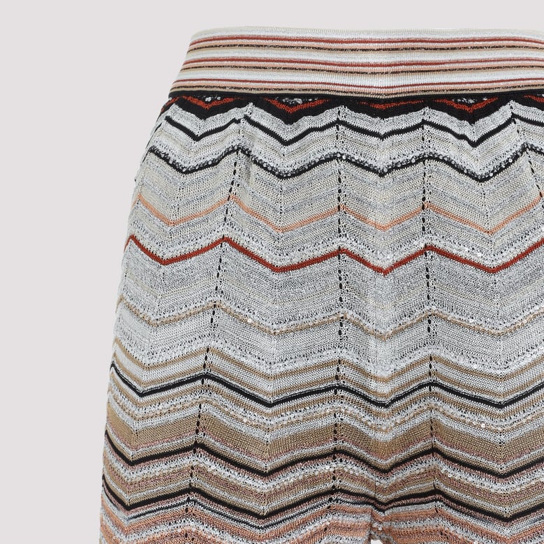 red and beige viscose pants by Selfnex