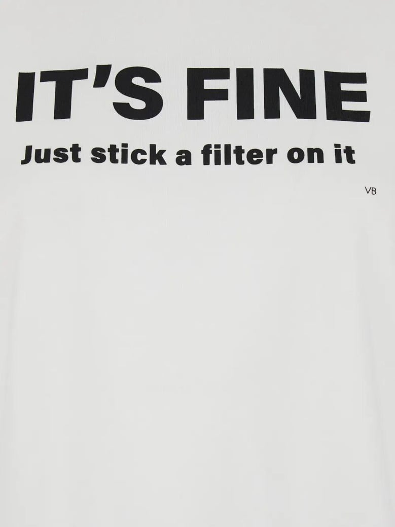 just stick a filter on it slogan t-shirt by Selfnex