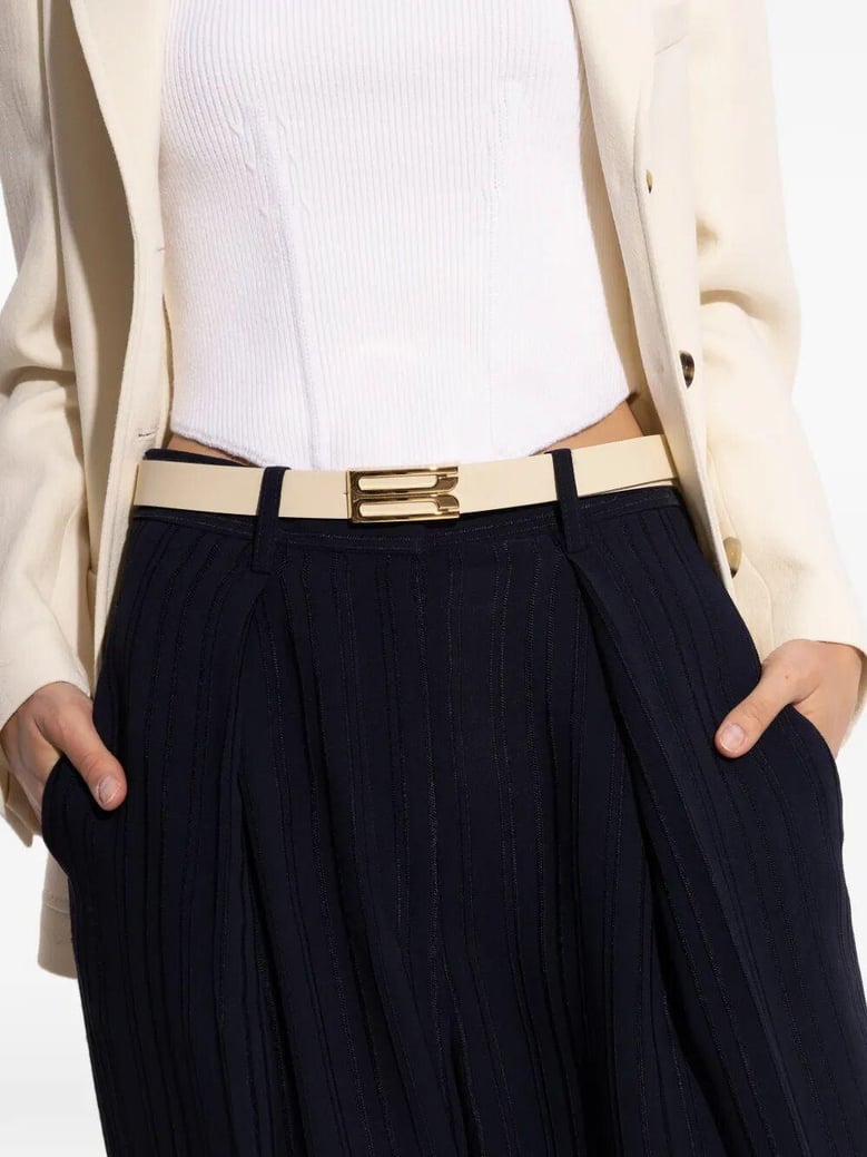frame regular leather belt by Selfnex