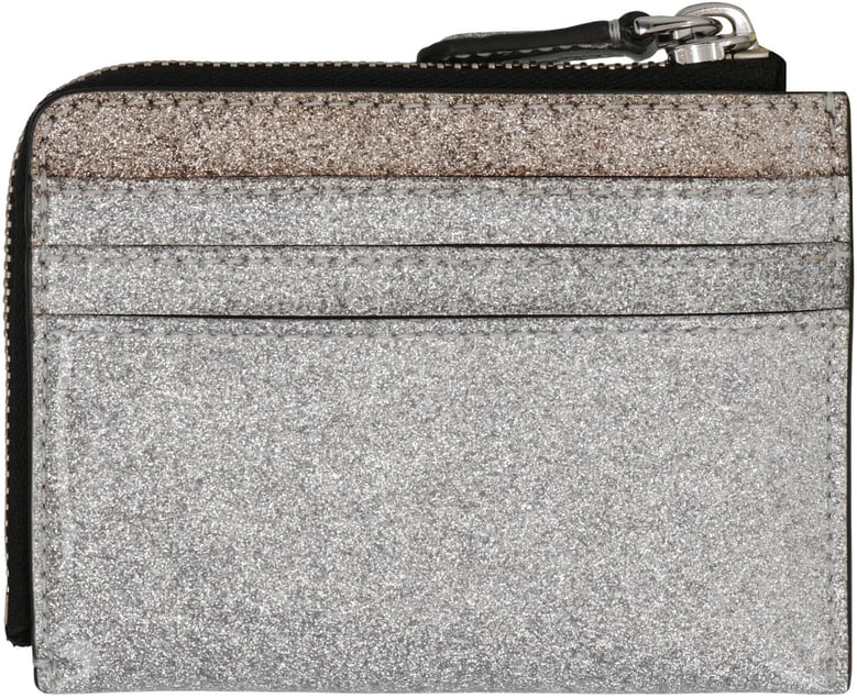 the coated glitter everyday top zip wallet by Selfnex