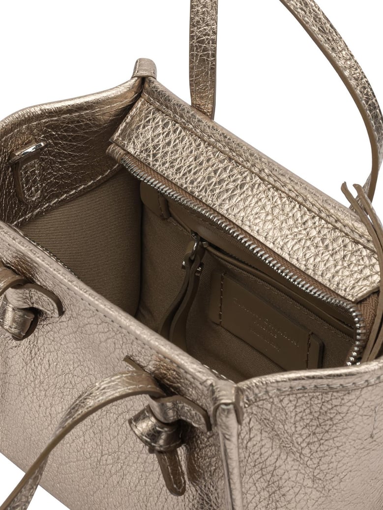 bronze leather handbag by Selfnex