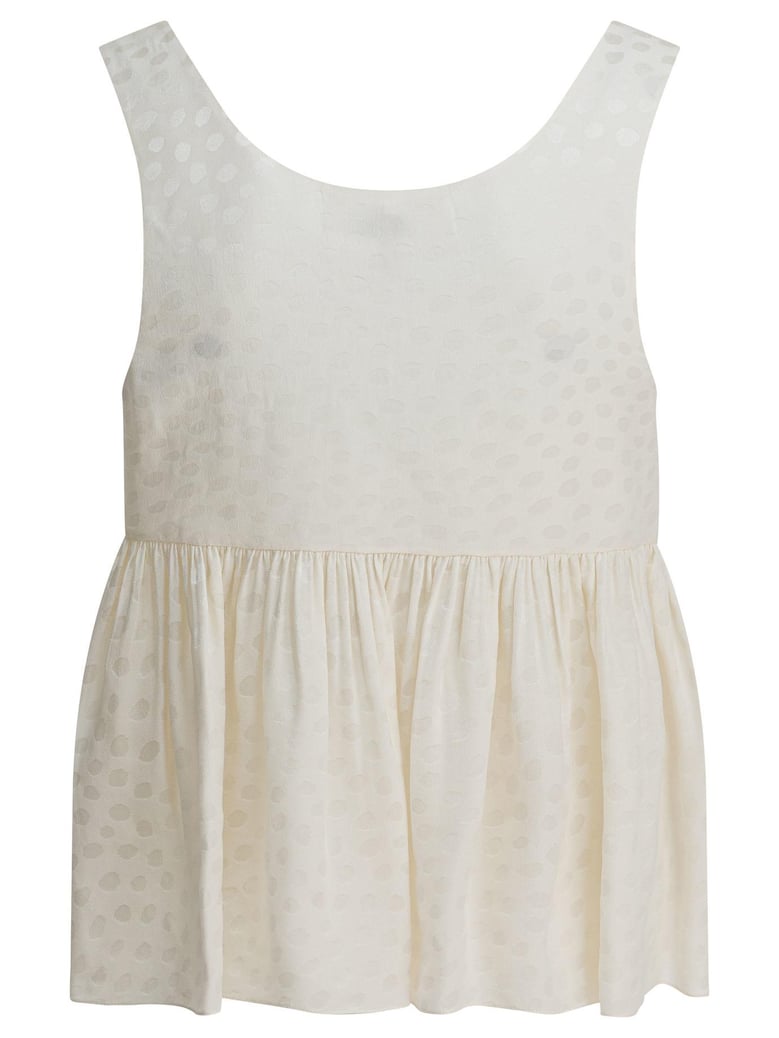 silk peplum top by Selfnex