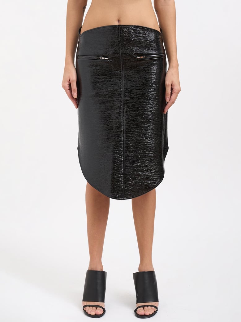 circle vinyl skirt by Selfnex