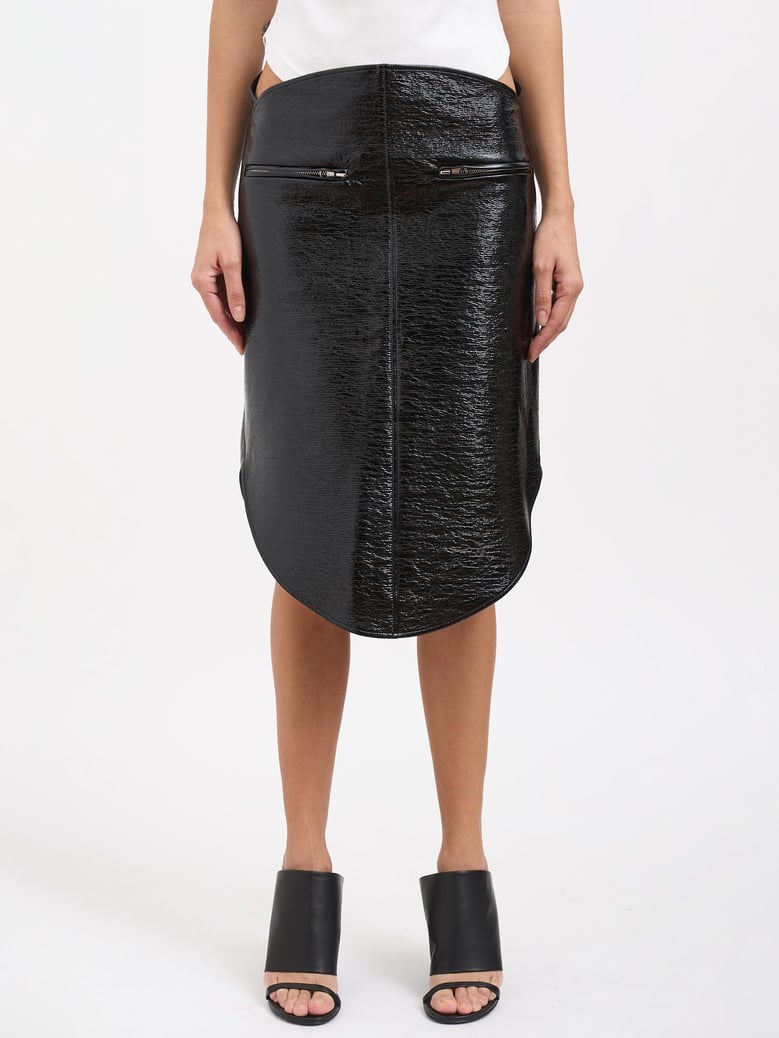 circle vinyl skirt by Selfnex
