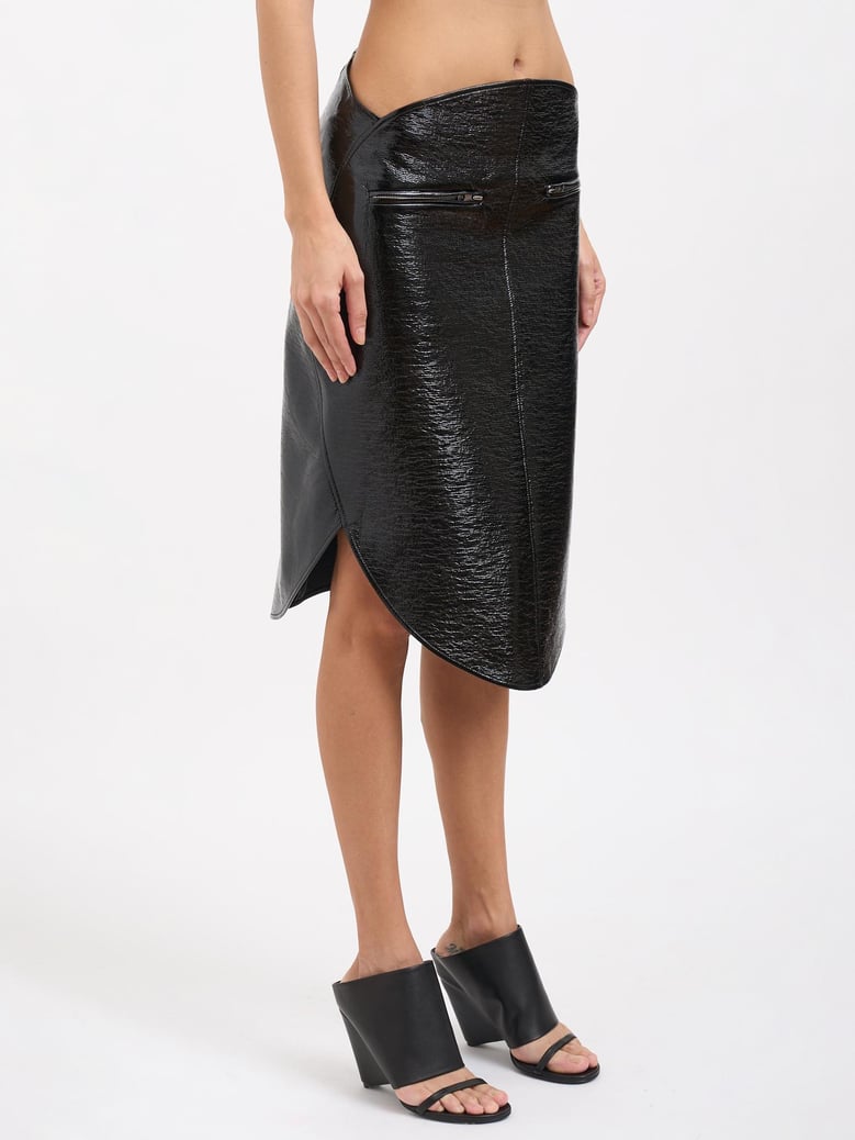 circle vinyl skirt by Selfnex