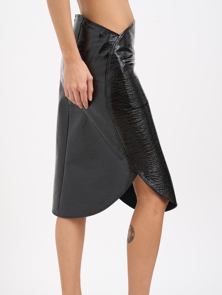 circle vinyl skirt by Selfnex