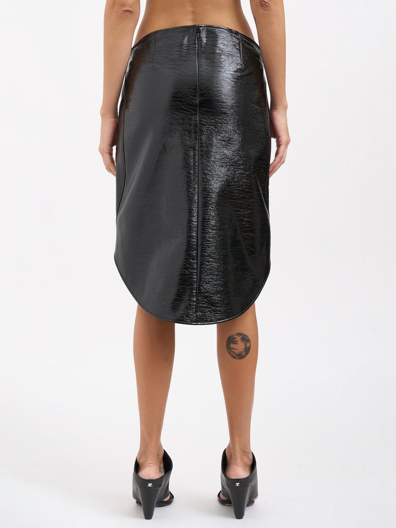 circle vinyl skirt by Selfnex
