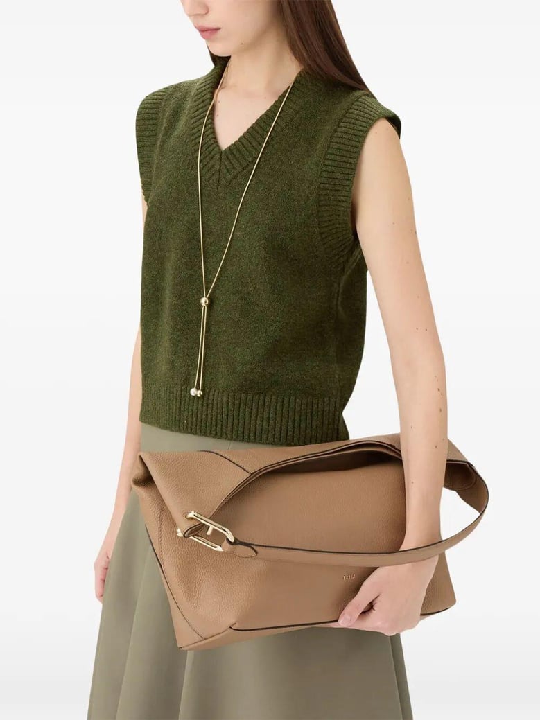 lara eracle print leather large hobo bag by Selfnex