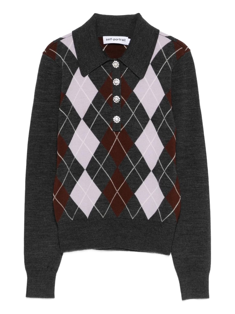 argyle lightweight jumper by Selfnex
