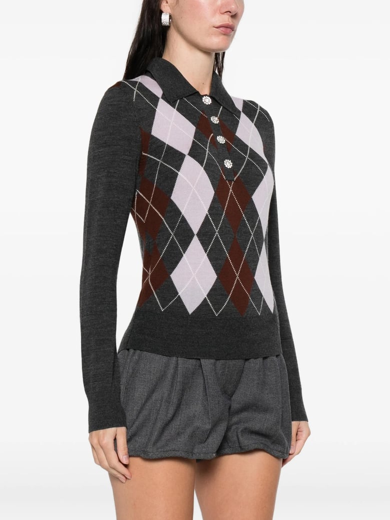 argyle lightweight jumper by Selfnex