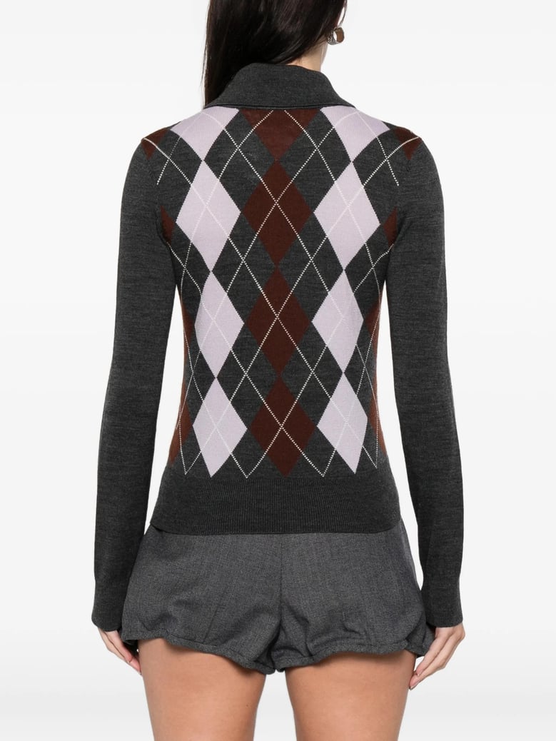 argyle lightweight jumper by Selfnex