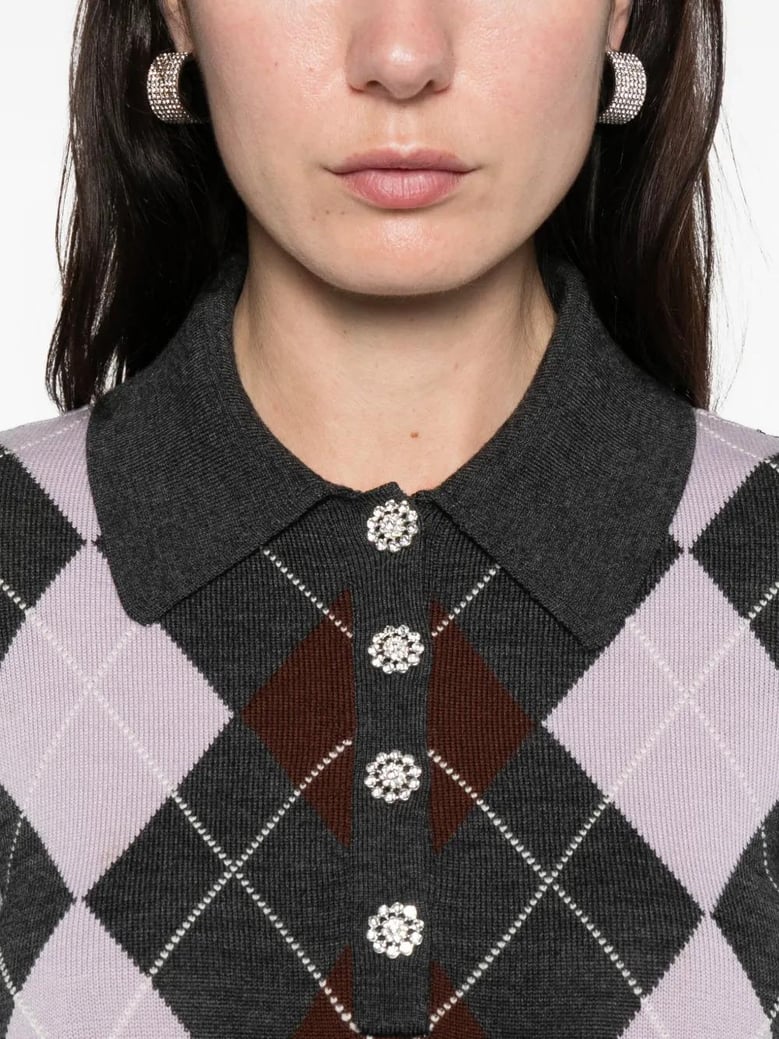 argyle lightweight jumper by Selfnex