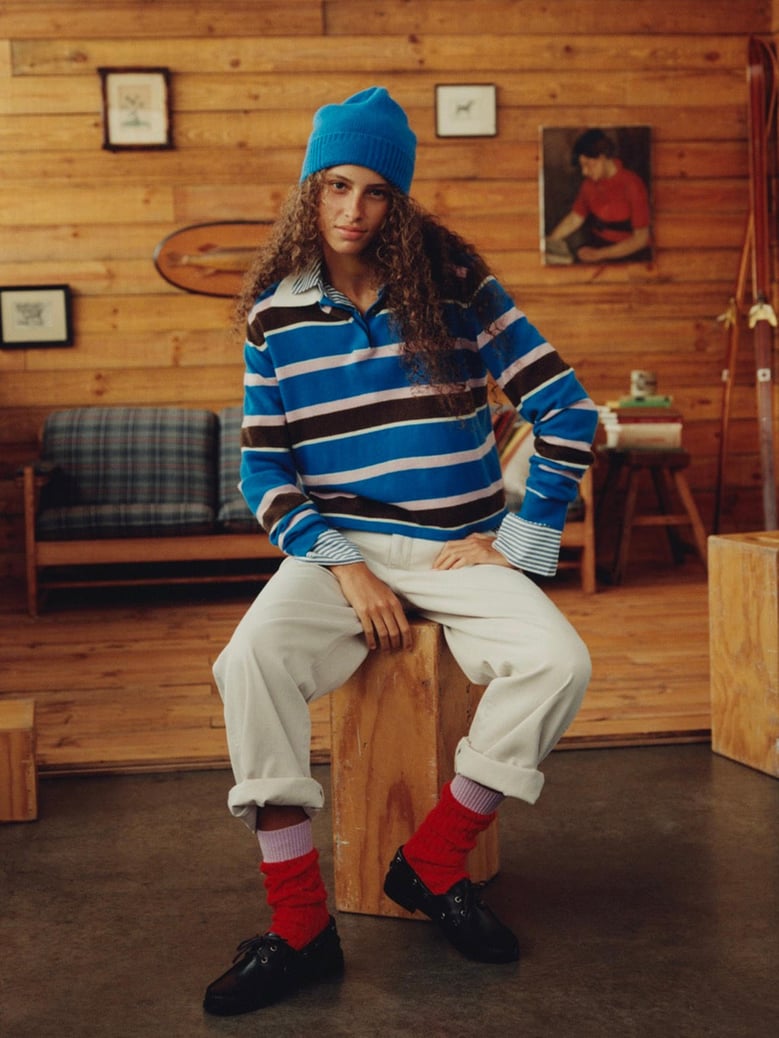 cropped stripe rugby by Selfnex