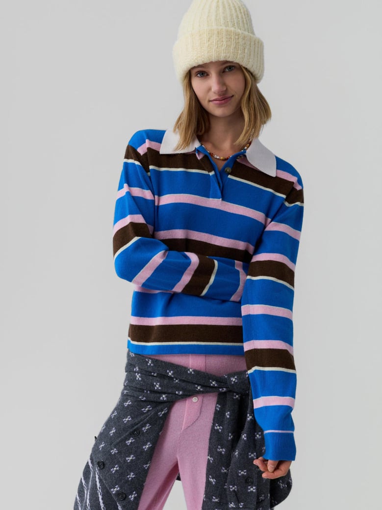 cropped stripe rugby by Selfnex