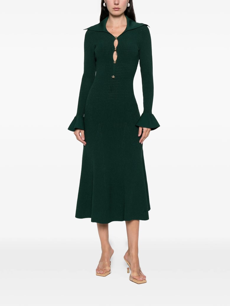 keyhole knit midi dress by Selfnex