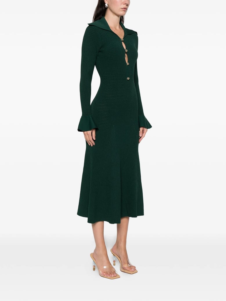 keyhole knit midi dress by Selfnex