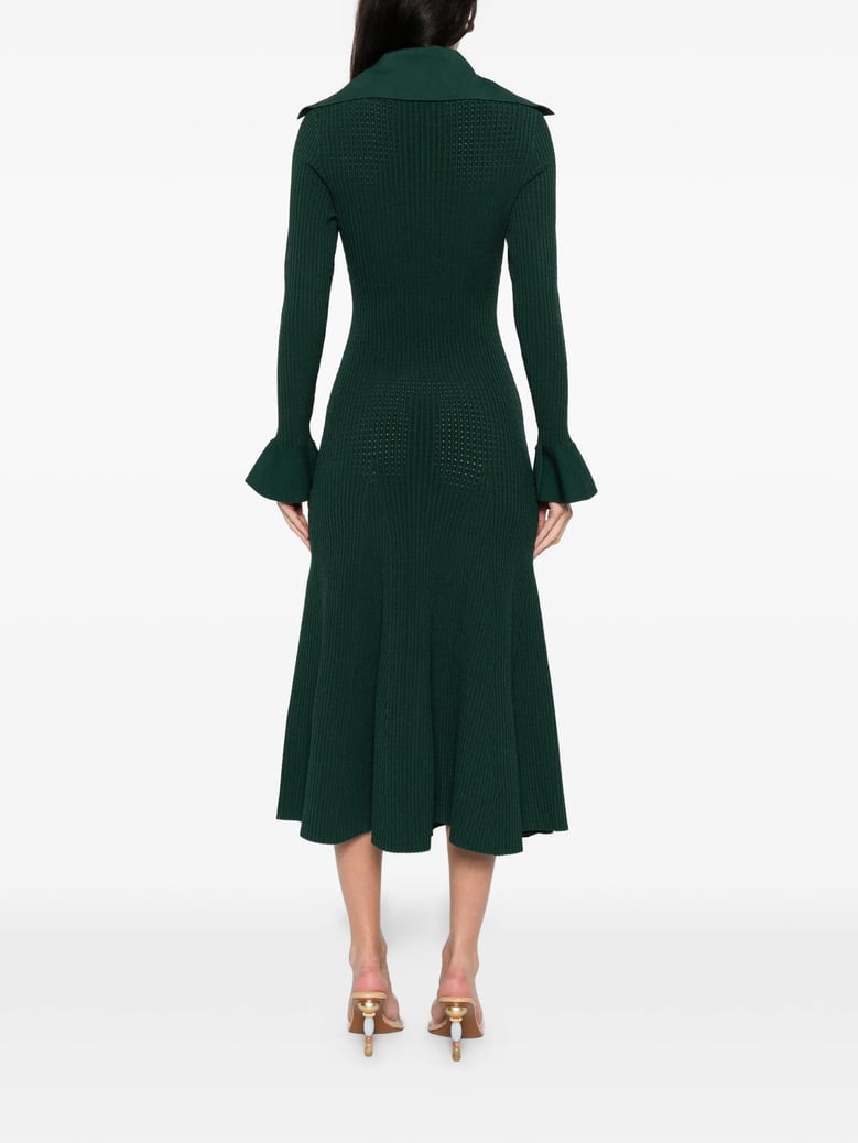 keyhole knit midi dress by Selfnex